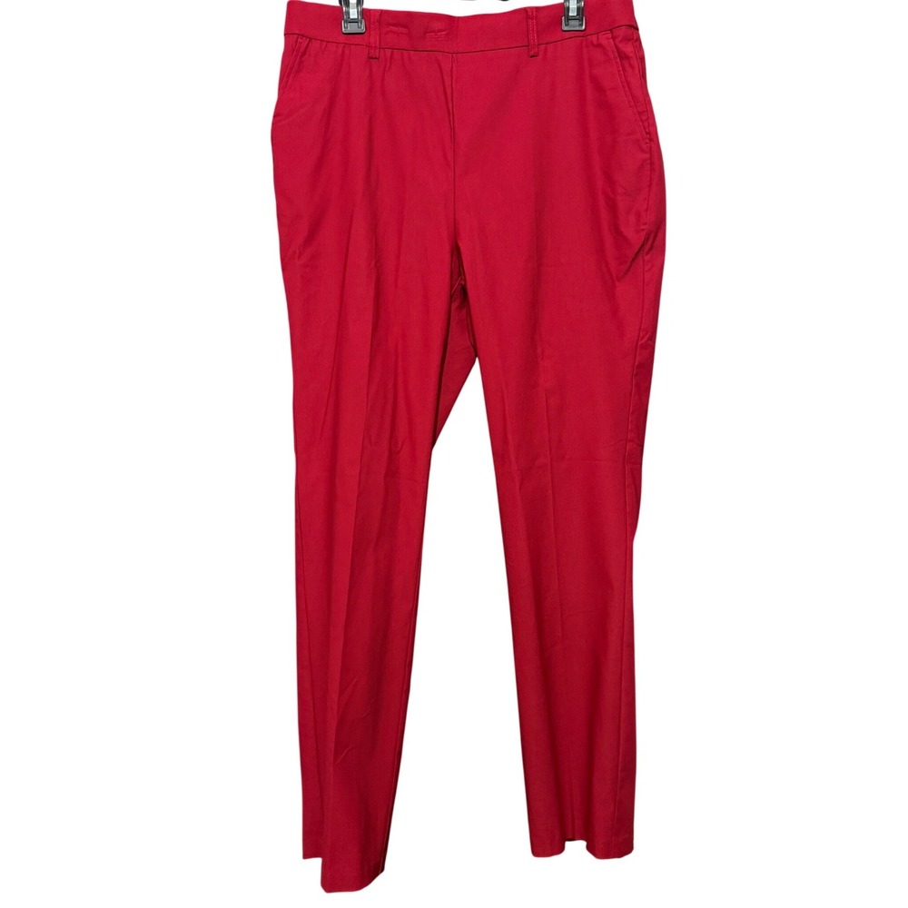 Rafaella Rio Red Straight Leg Dress Pants Womens 14 RSBFD063 NWT